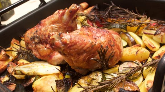 Turkey Leg in the Oven with Vegetables, Recipe with Cooking Video and professional Tricks