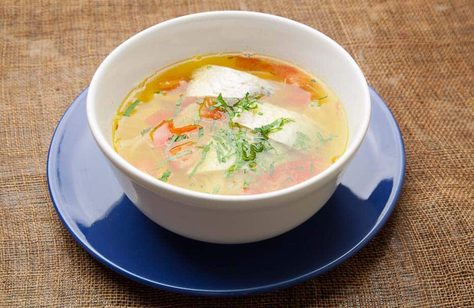 photo of a simple fish soup