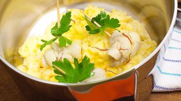 saffron risotto with fish