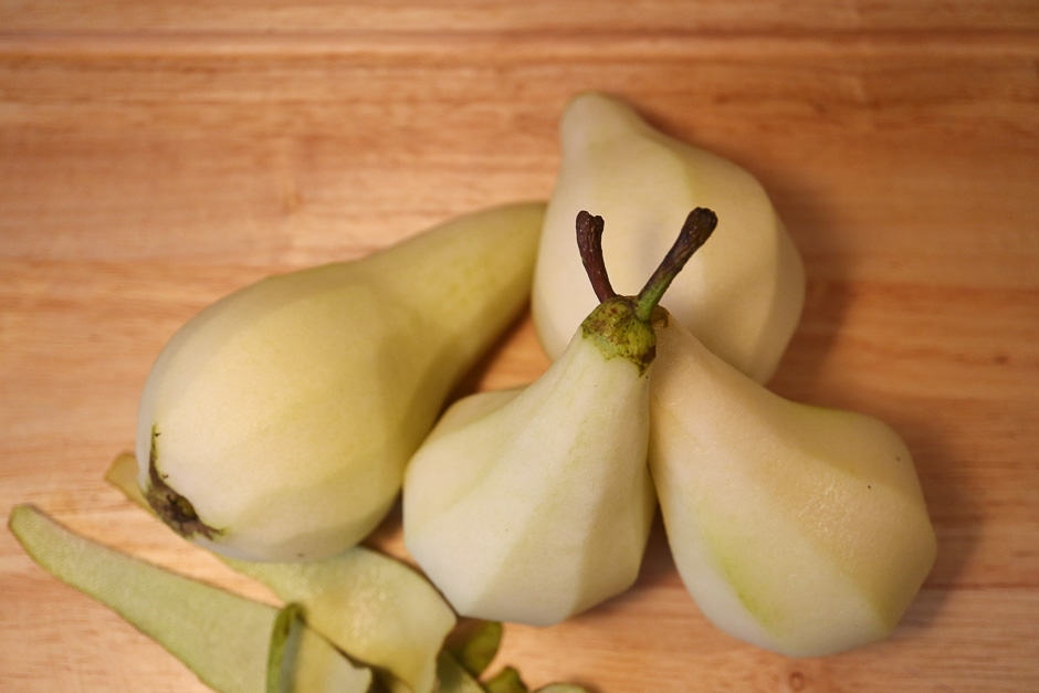 peeled pears
