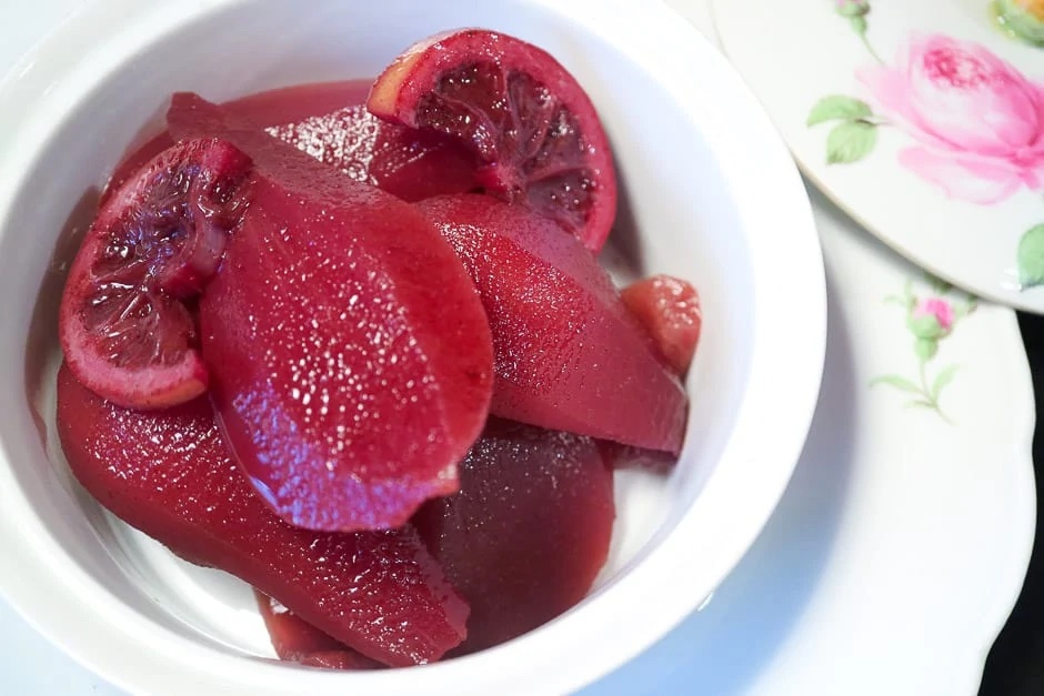 Red Wine Pears serve
