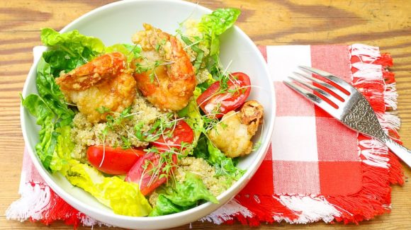 Quinoa salad served recipe picture