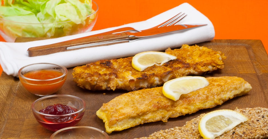 Schnitzel in egg coating, prepared with veal it is a Schnitzel Parisian style.