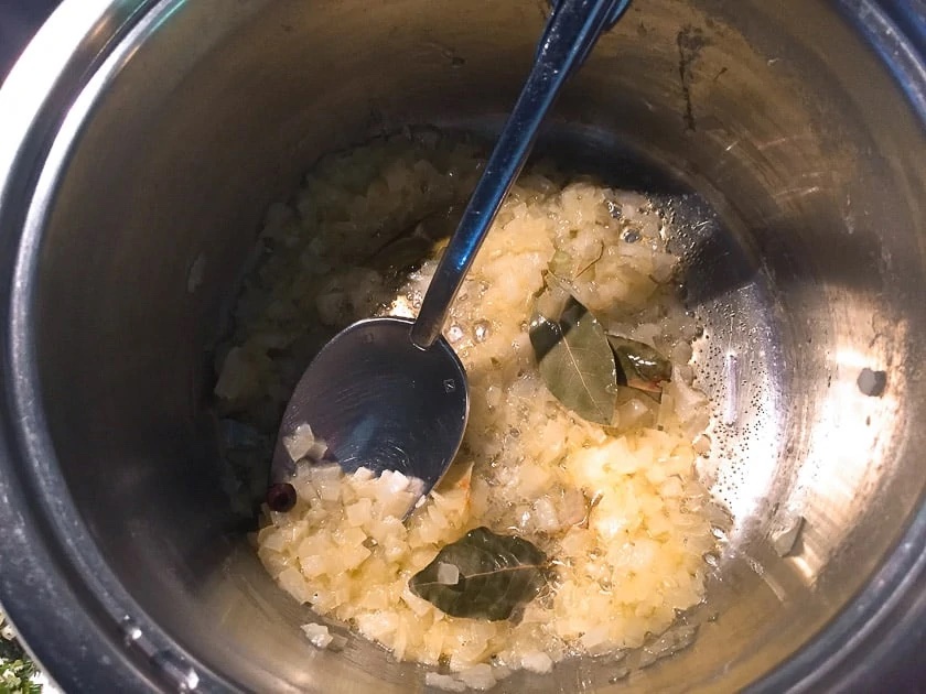 Sweat Onions in Pot