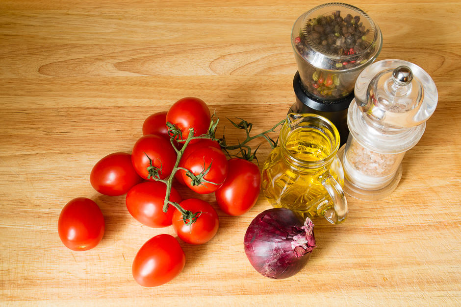 Ingredients tomato salad