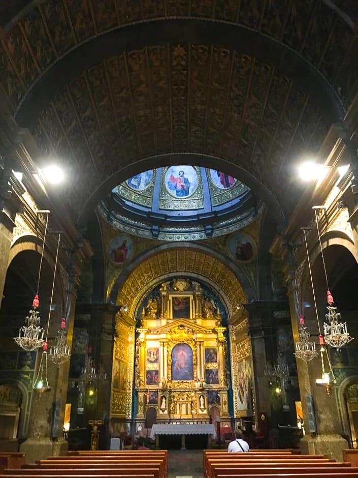 Basilica Lluc photographed inside altar