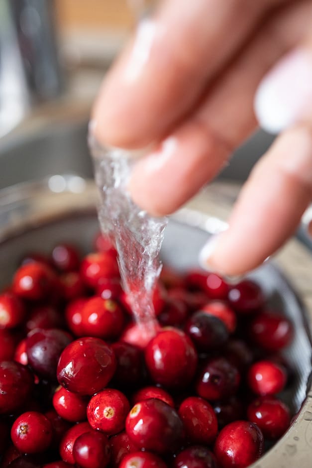 Wash the cranberries