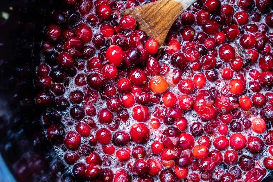 Reduce the cranberries