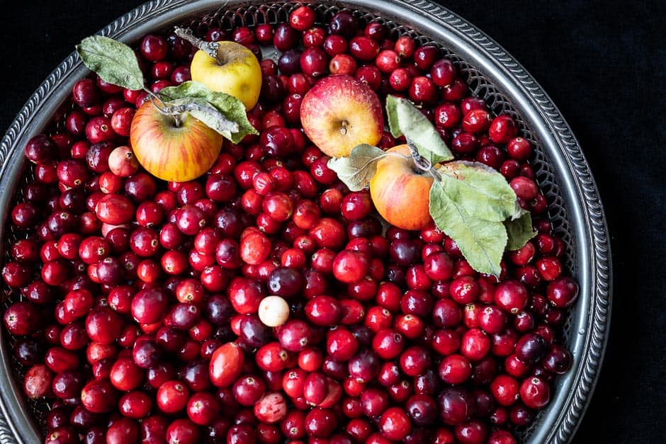 Cranberries and apples