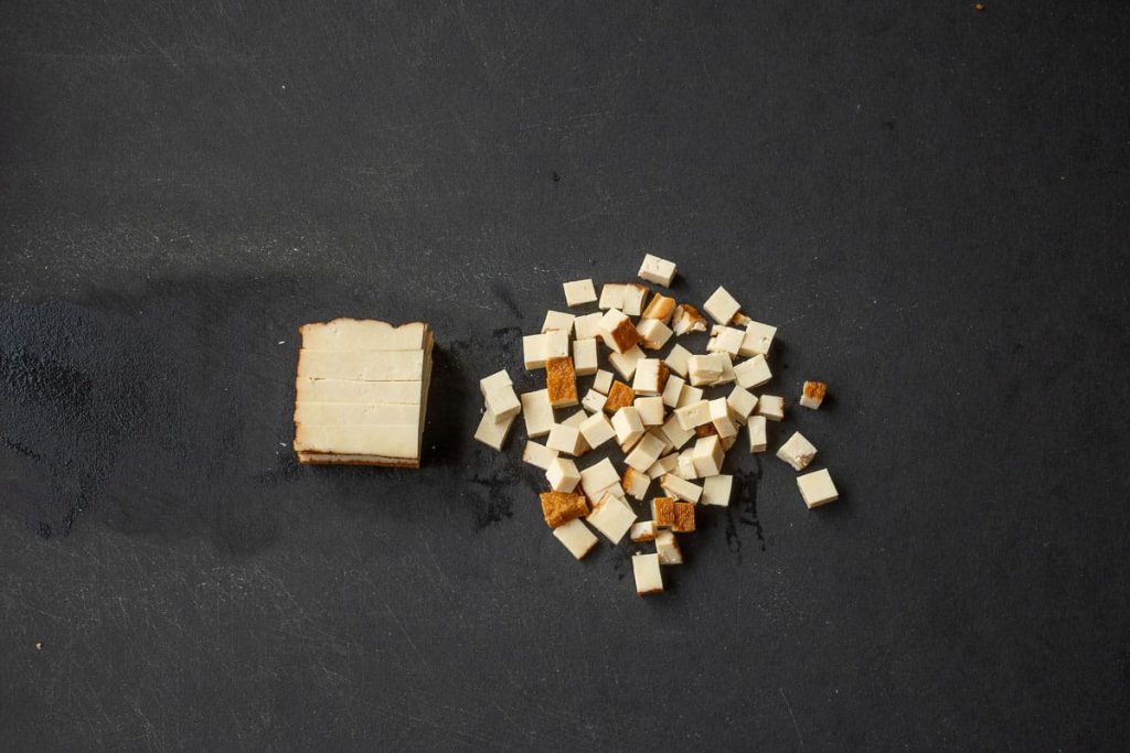 Finely diced smoked tofu