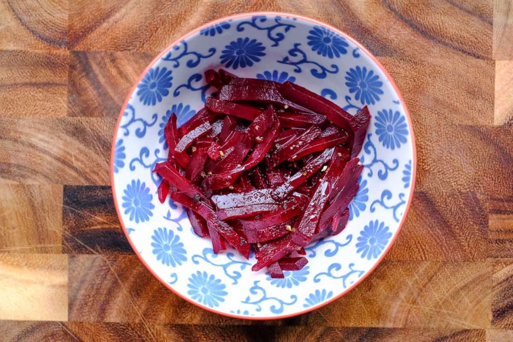 Marinate the beetroot