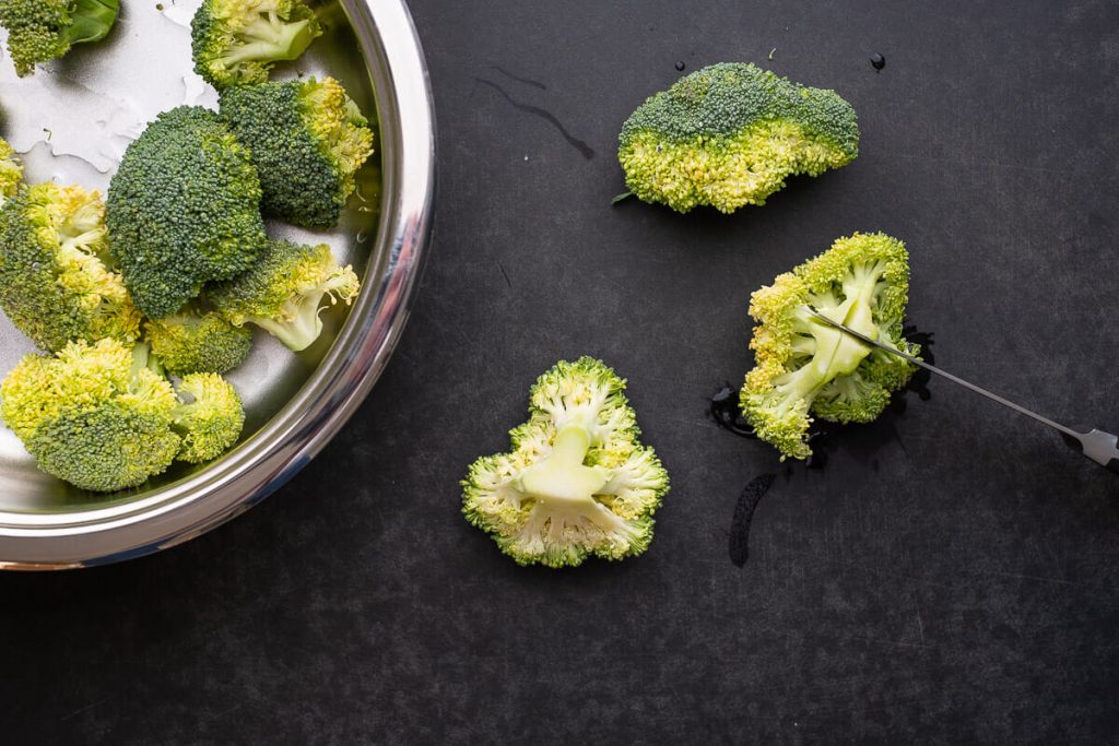 Cut into broccoli