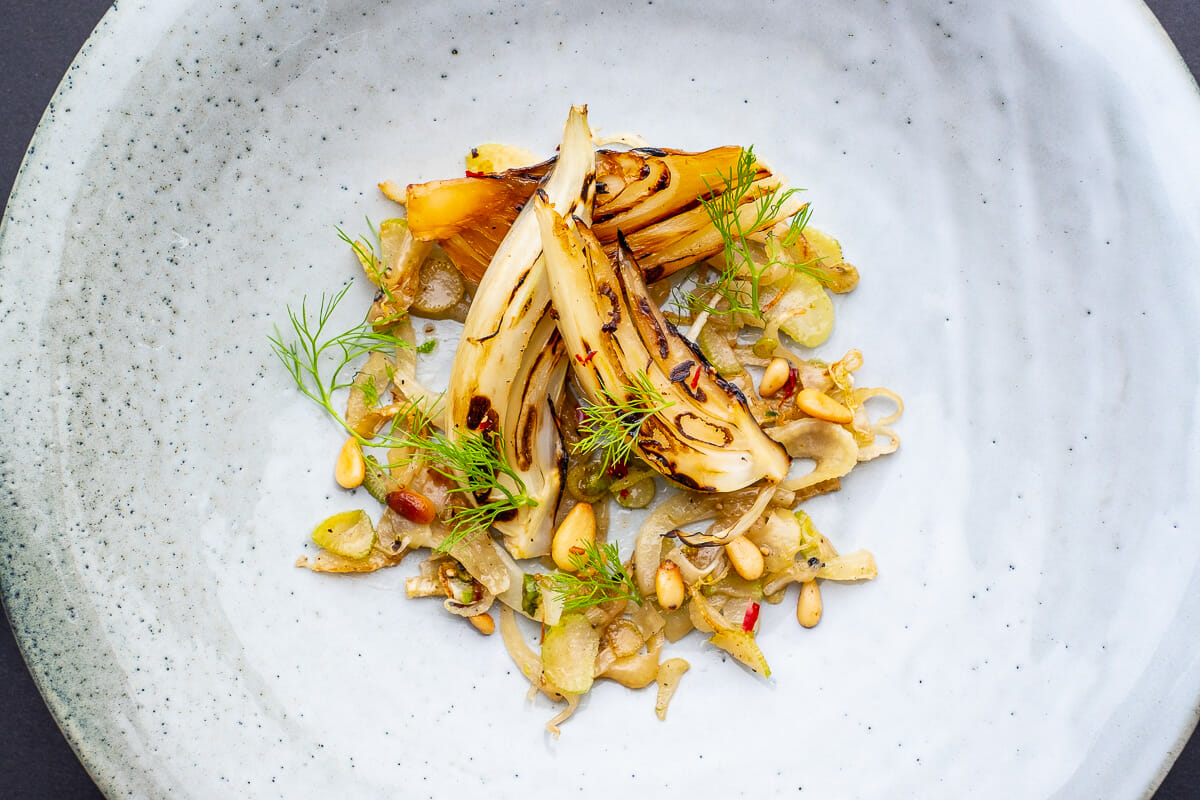 Roasted fennel with pine nuts