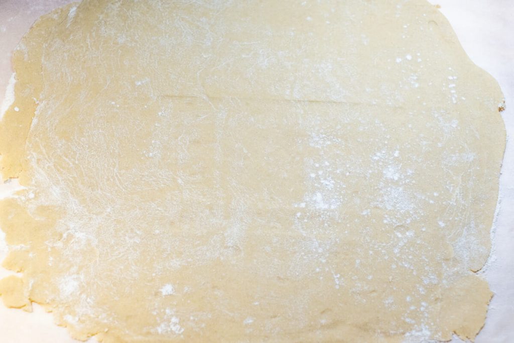 Rolled out shortcrust pastry