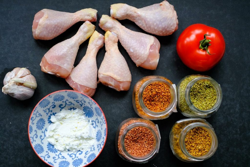 ingredients for chicken drumsticks in the oven