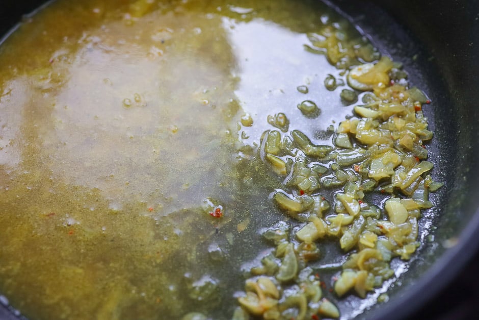 Prepare pasta sauce with garlic