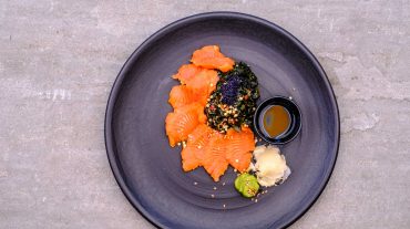 sashimi on plate