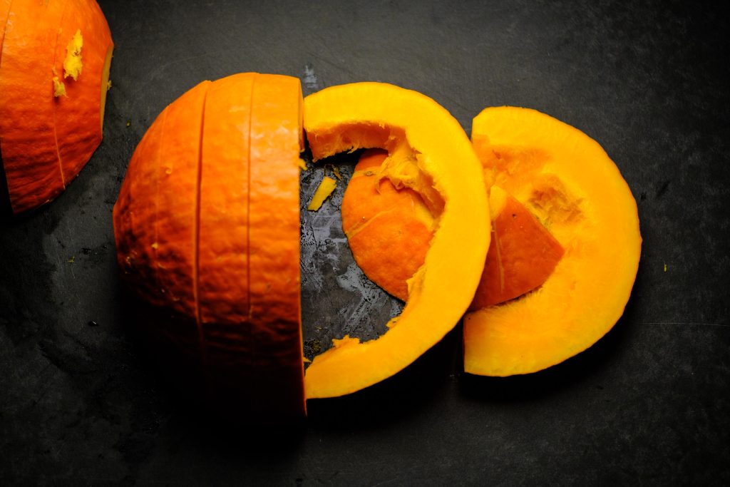 Cut pumpkin slices
