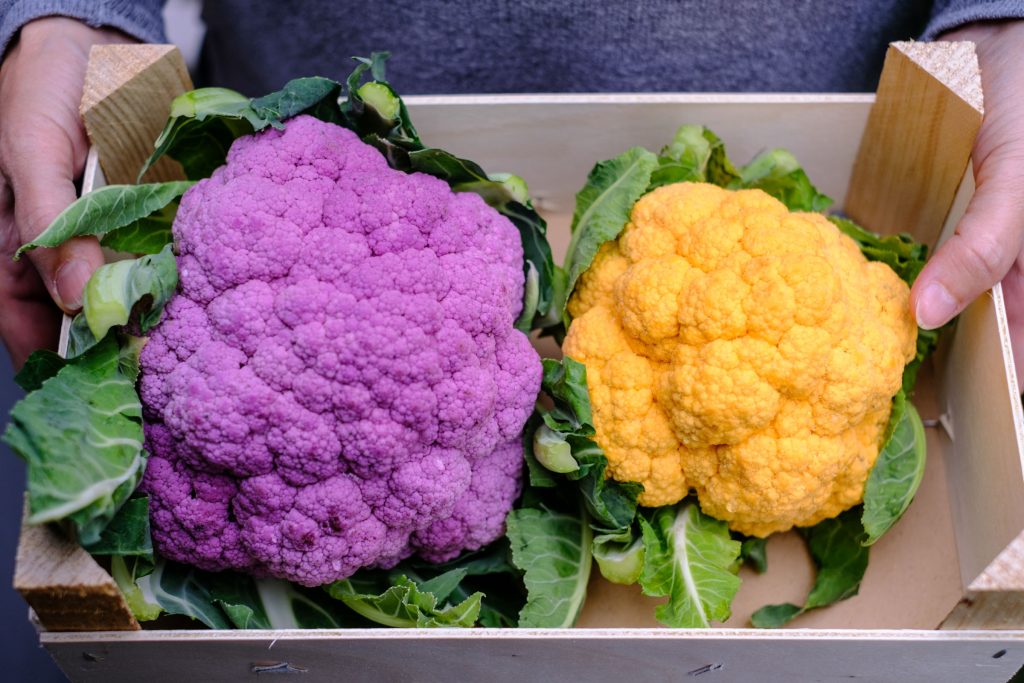 Colorful cauliflower fresh from the market
