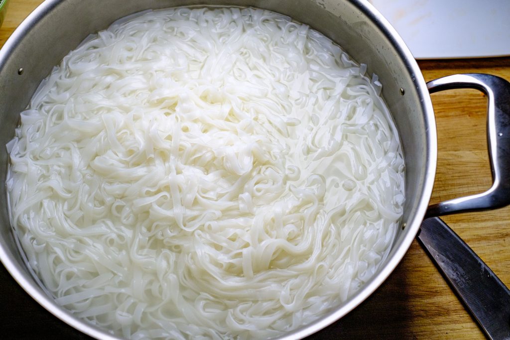 Cook rice noodles