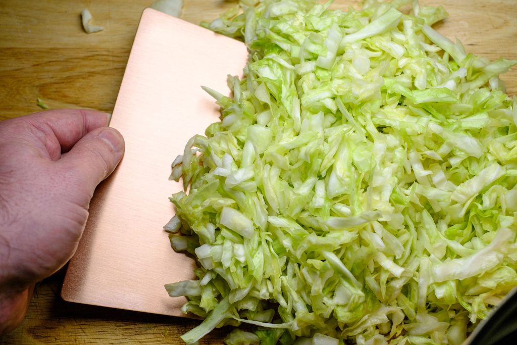 Sliced white cabbage