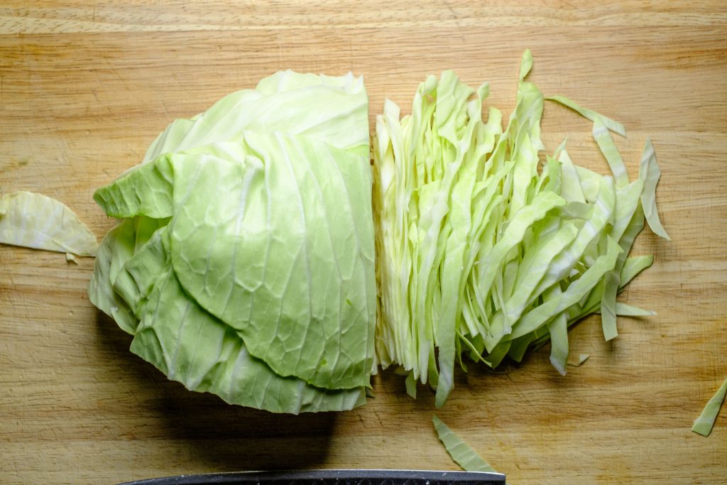 Cut white cabbage
