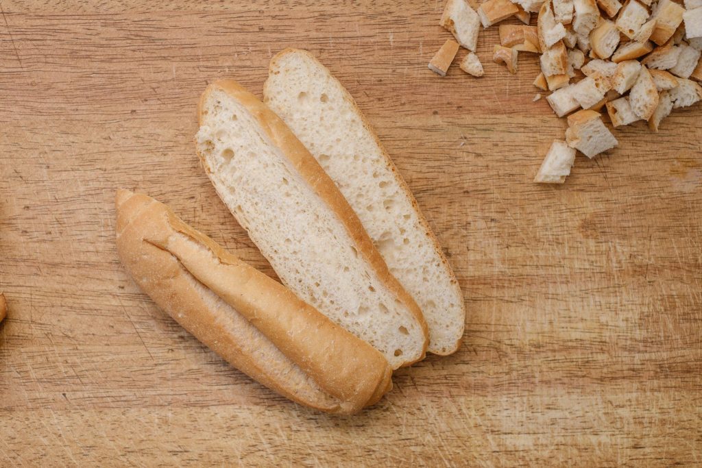 Cut the bread into slices