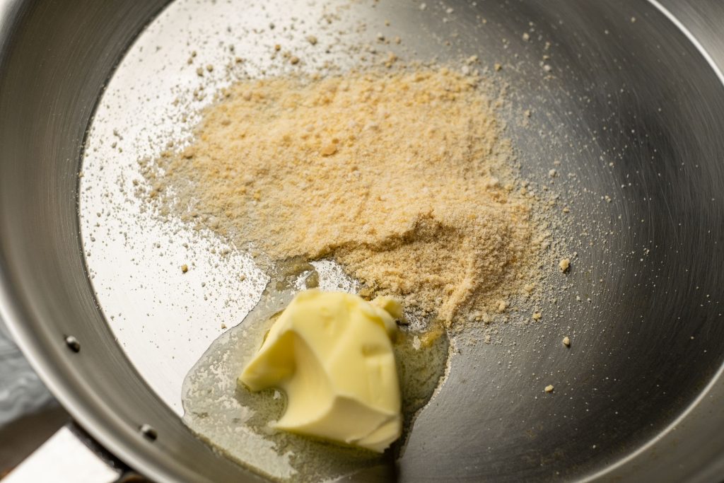Butter and breadcrumbs pan