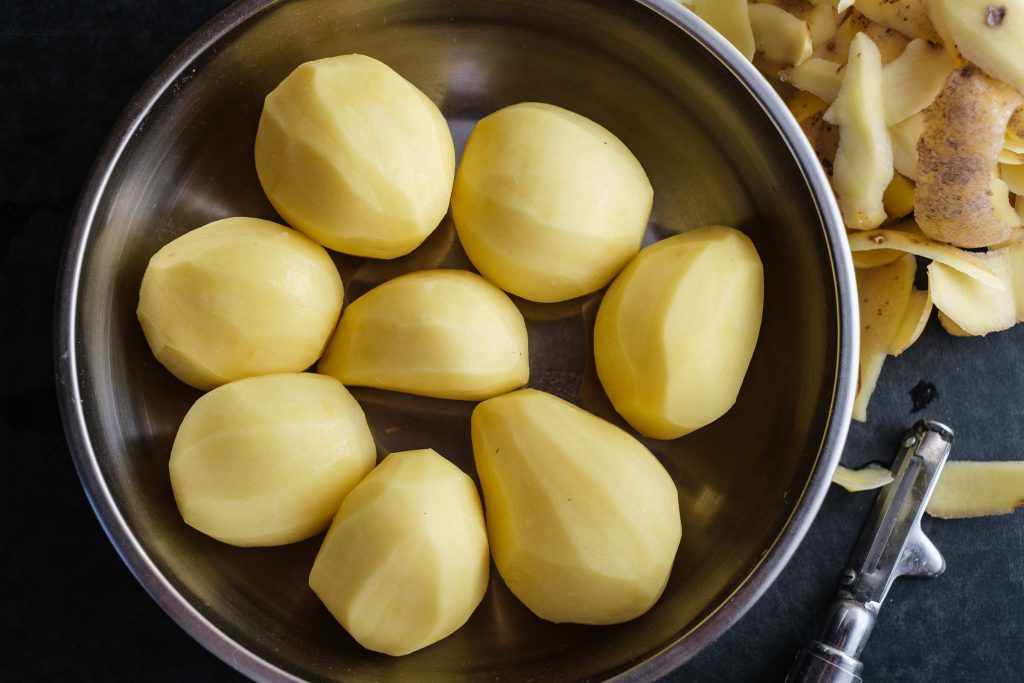 Potatoes peeled