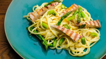 Spaghetti Thunfisch Spargel Rezept Bild