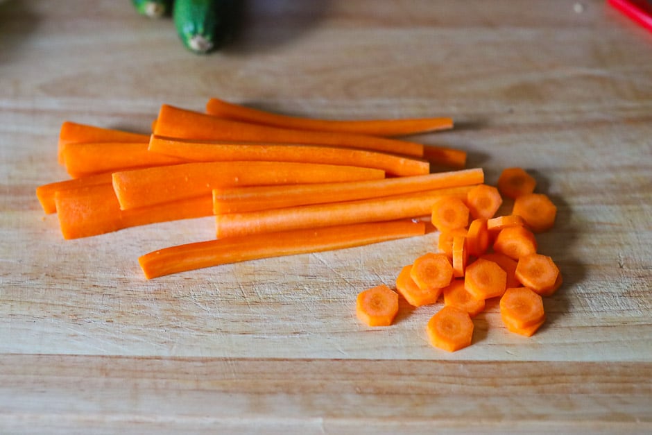 Karotten vorbereiten