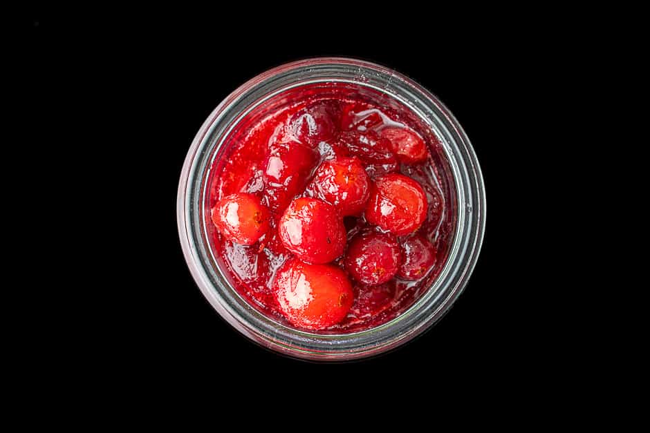 Cranberry Kompott im Glas