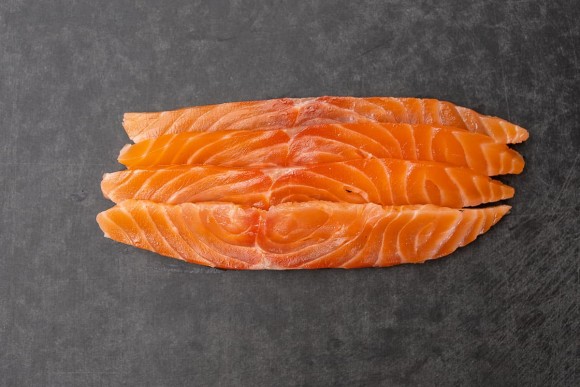 Graved Lachs aufgeschnitten