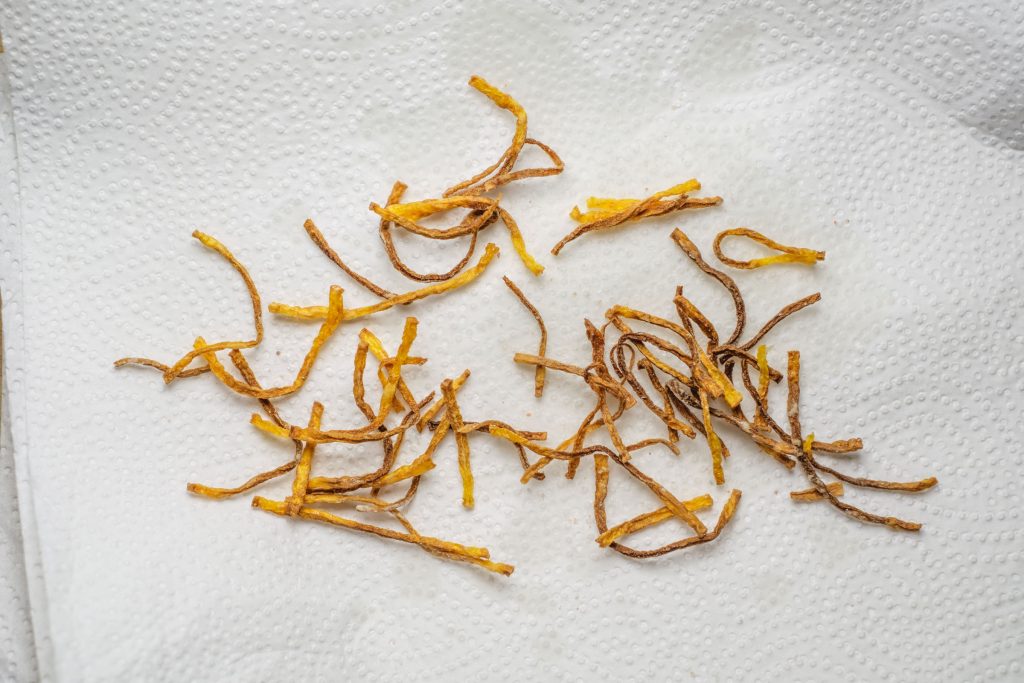 Frittierte Kürbis Streifen