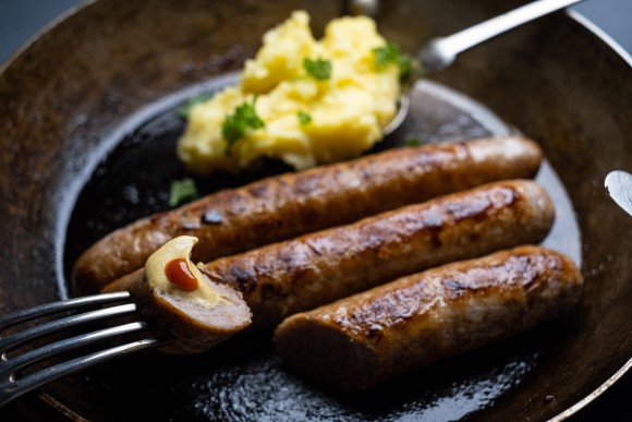 Gebratene Bratwurst Nahaufnahme