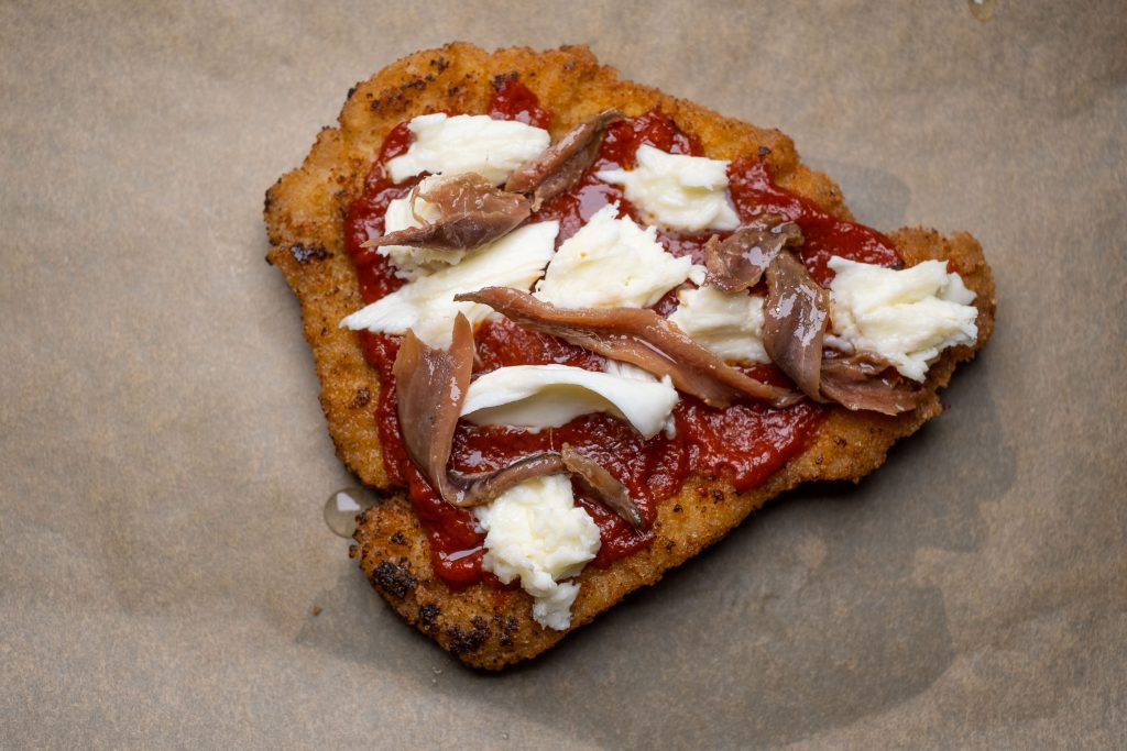 Schnitzel belegen