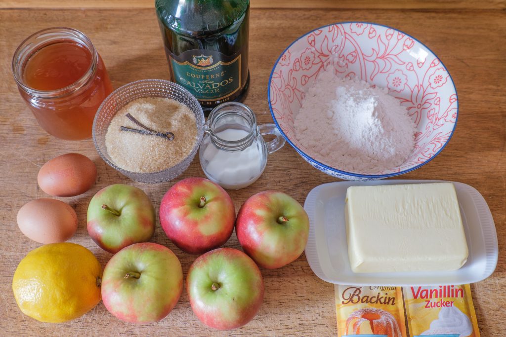 Zutaten für Apfelkuchen