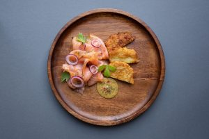 Kartoffelpuffer mit Lachs
