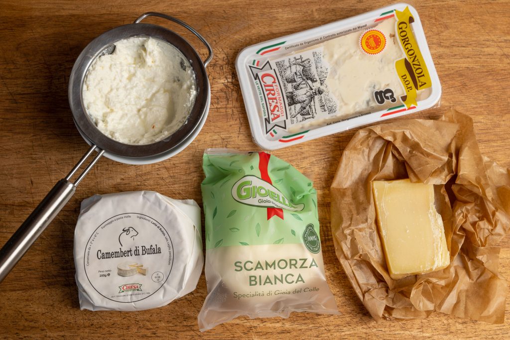 Quattro formaggi Zutaten Käse