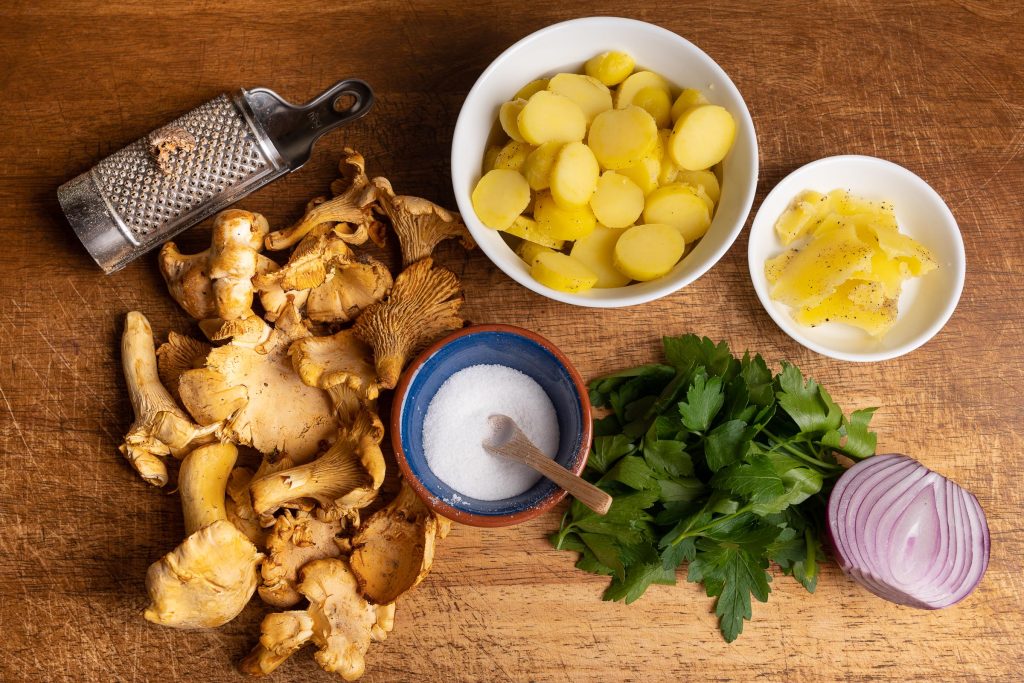 Bratkartoffeln mit Pfifferlinge Zutaten