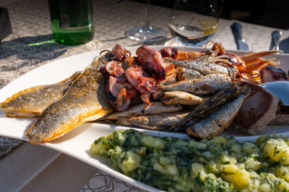 Fischplatte Nahaufnahme m Restaurant Lungomare in Opatija