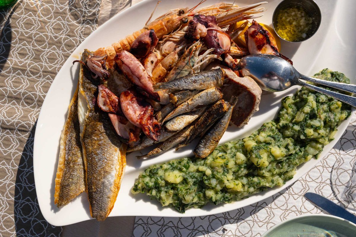 Fischplatte im Restaurant Lungomare in Opatija