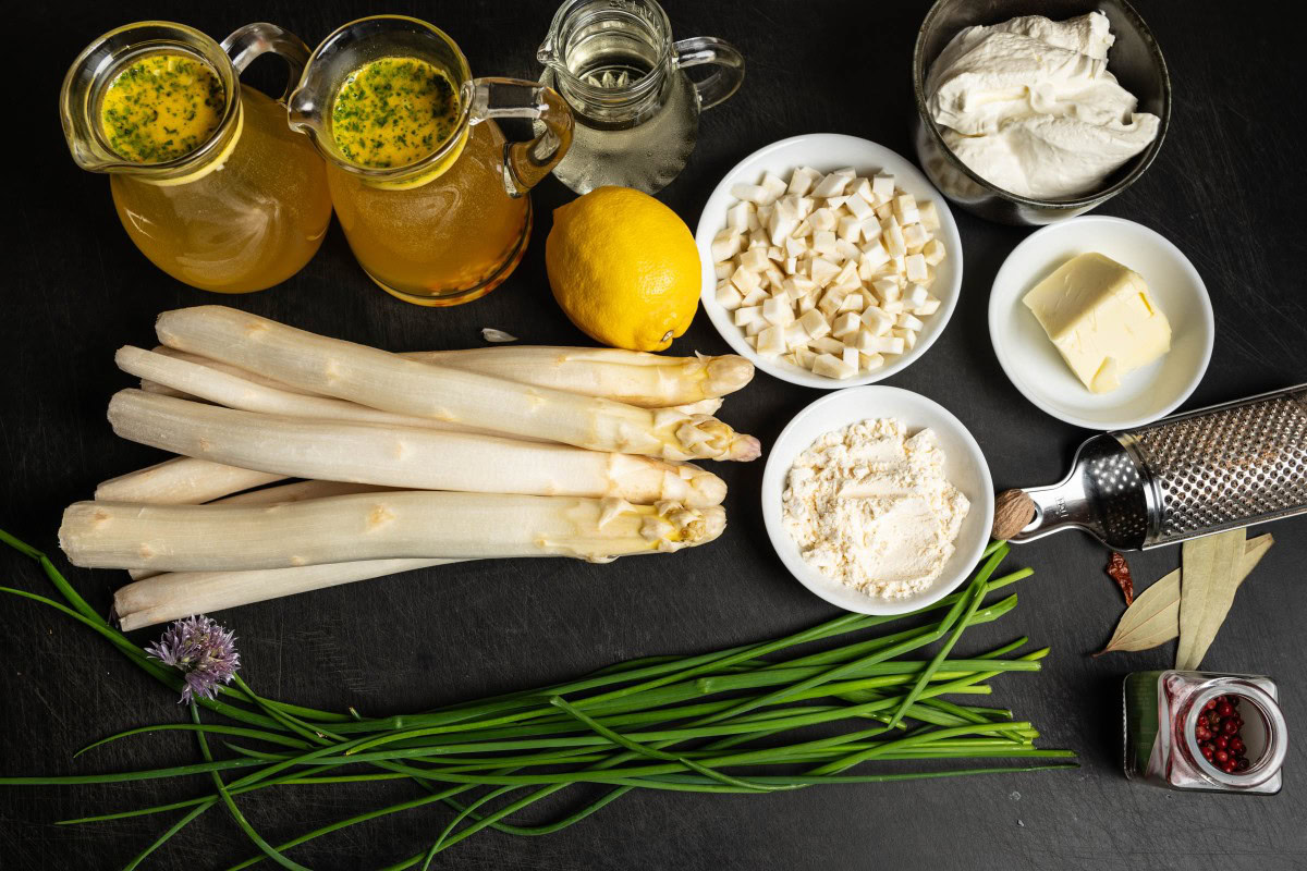 Spargelcremesuppe Zutaten