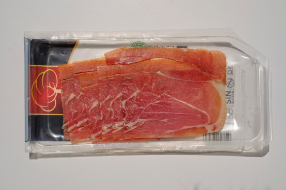 Jamon Curado - spanischer Rohschinken in als dünne Scheiben