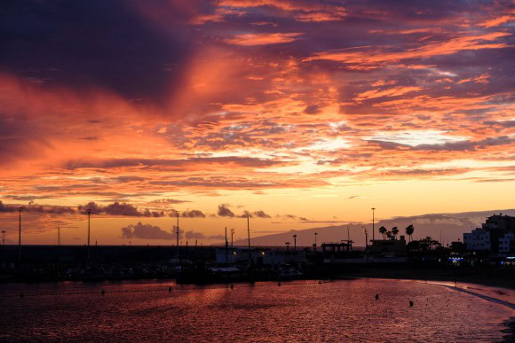 Sonnenuntergang Los christianos Teneriffa